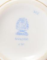 Herendi VBB kék virág mintás porcelán cukordoboz. Kézzel festett, jelzett, hibátlan 12x9 cm