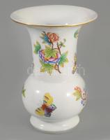 Herendi Viktória mintás porcelán váza. Kézzel festett, jelzett, minimális kopással m: 22 cm