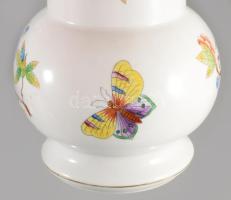 Herendi Viktória mintás porcelán váza. Kézzel festett, jelzett, minimális kopással m: 22 cm