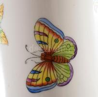 Herendi Viktória mintás porcelán váza. Kézzel festett, jelzett, minimális kopással m: 22 cm