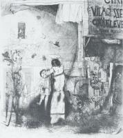 Kondor Béla(1931-1972): Circus. Rézkarc, papír. Feltehetően utólagos jelzéssel. Számozott: 6/100. Üvegezett fakeretben. 23,5x21,5 cm