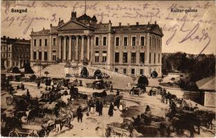 1917 Szeged, Kultúrpalota, piac. Traub B. és Társa kiadása (fa)