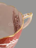 Herendi Esterházy-mintás porcelán mokkás csésze aljjal Kézzel festett jelzett, hibátlan