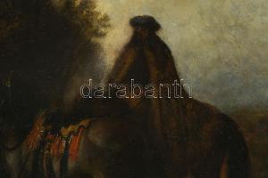 Olvashatatlan jelzéssel (jobbra lent), XIX. sz. vége/XX. sz. eleje, feltehetően magyar festő: Lovaso...