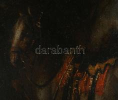 Olvashatatlan jelzéssel (jobbra lent), XIX. sz. vége/XX. sz. eleje, feltehetően magyar festő: Lovaso...