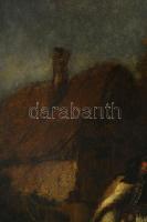 Olvashatatlan jelzéssel (jobbra lent), XIX. sz. vége/XX. sz. eleje, feltehetően magyar festő: Lovaso...
