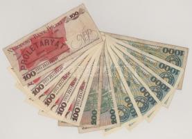 Lengyelország 1976-1986. 100Zl (5x) + 200Zl (2x) + 1000Zl (5x) T:F közte több szép papír
Poland 197...