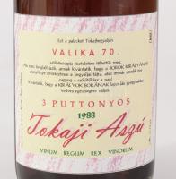 Tokaji aszú, 3 puttonyos, 0,5l, 1988, bontatlan
