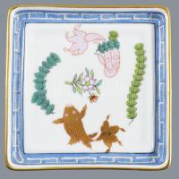 Herendi Poisson (hal) mintás tintatartó és tálka Kézzel festett, jelzett, hibátlan m: 7 cm , 10x10 c...