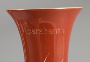 Herendi Eszterházy mintás váza, Jelzett: benyomott és máz feletti kézzel festett herendi jelzés ca 1...