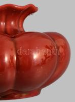 Zsolnay ökörvér mázas váza. Jelzett, kis karcok a mázon.d: 12 cm