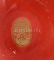 Zsolnay ökörvér mázas váza. Jelzett, kis karcok a mázon.d: 12 cm