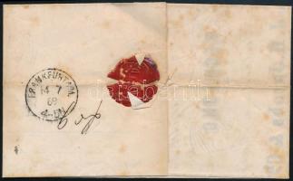 1869 Csomagkísérő levél Bázelbe / Parcel cover to Basel "CREFELD"