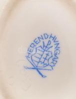 Herendi Viktória mintás tojás bonbonniere. kézzel festett, jelzett, hibátlan, 8 cm