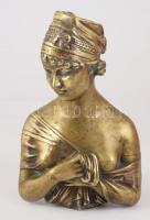 Schrot jelzéssel: női félakt. Bronz, Jelzett 18 cm