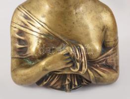 Schrot jelzéssel: női félakt. Bronz, Jelzett 18 cm