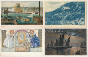 66 db RÉGI képeslap és kártya vegyes minőségben / 66 pre-1945 postcards and cards in mixed quality