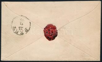 1872 Réznyomat 15kr ritka feketésbarna színben, ajánlott levélen Pestre. A bélyeg hibátlan, friss, a...