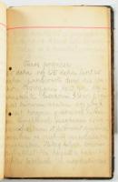 5 db régi kézzel írt szakácskönyv