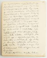 1910 Pekár Károly saját kézzel írt pályázati kézirata: "A coeducatio mint erkölcspedagógia prob...