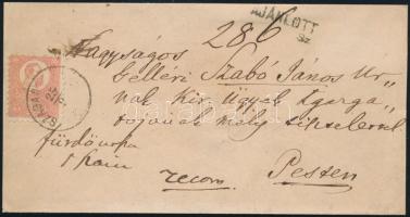 1871 Kőnyomat 5kr és 2 x Réznyomat 5kr vegyes bérmentesítés ajánlott levélen. Ezzel a kombinációval ...