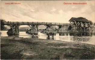 1910 Hidasnémeti, Lánczy-féle vámhíd. Zöllner Gyula kiadása (EK)