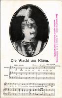 1915 Wilhelm II. Die Wacht am Rhein. Musikpostkarte No. 17. Em. Gerő Budapest (EK)