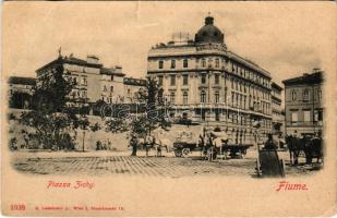 Fiume, Rijeka; Zichy tér / Piazza Zichy. C. Ledermann jr. / square (r)