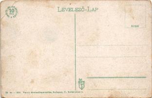 Szabadka, Subotica; Szent István tér, villamos, Földes Samu, Demeter és Fiai üzlete. Vasúti levelező...