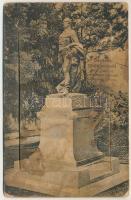 Törökbecse, Újbecse, Novi Becej; Gróf Leiningen 48. honvéd tábornok aradi vértanú szobra, leporellolap 10 kis képpel / martyr's statue. leporellocard with 10 images (fl)