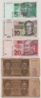 Horvátország 1941. Független Horvát Állam 10K (2x) + 1993-2001. 5K +10K + 20K T:F-F,VG Croatia 1941 Independent State of Croatia 10 Kuna (2x) + 1993-2001. 5 Kuna + 10 Kuna + 20 Kuna C:F-F,VG
