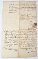 1847-1854 Barabás, Broszló (Szabolcs-Szatmár-Bereg) kézzel írt irat