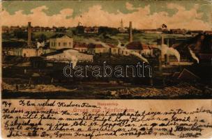 1901 Pécs, Bányatelep, iparvasút. Özv. Tausz Vilmosné kiadása (EB)