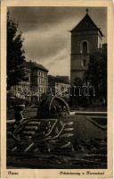 1943 Kassa, Kosice; Orbán torony a Koronával / tower, irredenta flowers (EB)