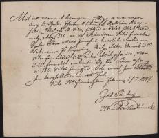 1847 Hajdúböszörmény, kézzel írt irat