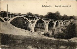 1916 Salgótarján, Somlyói vasbeton híd. Friedler Samu kiadása (EK)