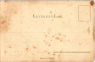 Gödöllő, A gödöllői önkéntes tűzoltó testület mászóházi gyakorlata létrákon. Schulcz J. kiadása (fl)