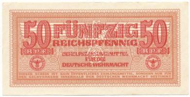 Német Harmadik Birodalom / Deutsche Wehrmacht 1942(DN) 50pf T:AU sarokhajlások German Third Reich / Deutsche Wehrmacht 1942(ND) 50 Reichspfennig C:AU corner folds Krause M35