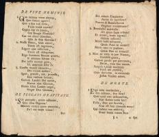 1784 Buda, Affectus pro exercitiis hebodamae sanctae, 8p