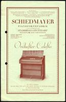 Schiedmayer Pianofortefabrik reklámlap, lyukasztás nyomával