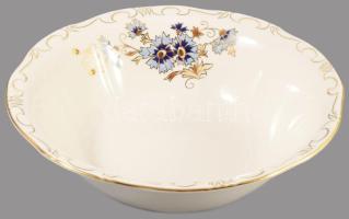 Zsolnay búzavirág mintás kínáló, jelzett, hibátlan, d: 25 cm, m: 7 cm