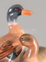 Zsolnay vadkacsa pár. Jelzett, kézzel festett, hibátlan, m: 17 cm