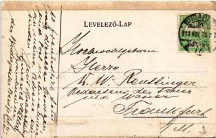 1910 Budapest, Budapesti tűzoltóság mászóháza, tűzoltók (ragasztónyom / glue marks)