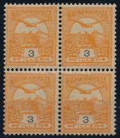 1900 Turul 3f postatiszta négyestömb, luxus minőségben