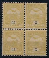 1900 Turul 2f négyestömb postatiszta, luxus minőségben