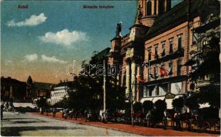 Arad, Minorita templom, Igaz Sándor üzlete. Kerpel Izsó kiadása / church, shop (fl)