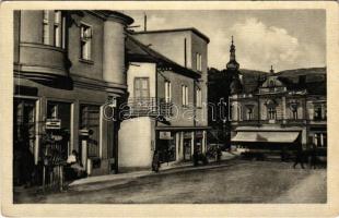 Csaca, Csacza, Cadca, Caca; Palarikova ulica. C. Bielik / utca, üzletek / street, shops (EK)