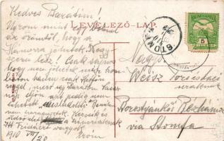 1910 Bajmócfürdő, Bojnické kúpele (Bajmóc, Bojnice); a vár nyugati oldala. Gubits B. kiadása 582. (W...