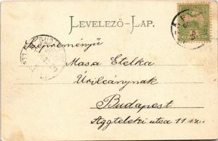 1905 Mezőberény, Piactér és Nagy utca, gyógyszertár, üzletek. Piltz Márton kiadása (fl)