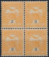 1904 Turul 3f postatiszta négyestömb, luxus minőségben